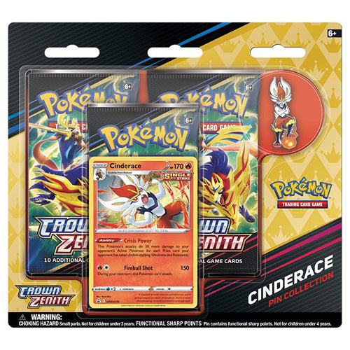 Pokemon TCG: Sword and Shield 12.5 Crown Zenith Pin Collection - Cinderace