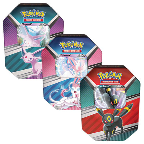 Pokemon TCG: V Heroes Tin (Spring 2022) - Espeon/Umbreon/Sylveon - 3 Set