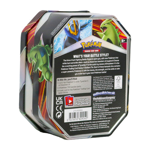 Pokemon TCG: V Strikers Tin - Tyranitar V / Empoleon V 2 Set