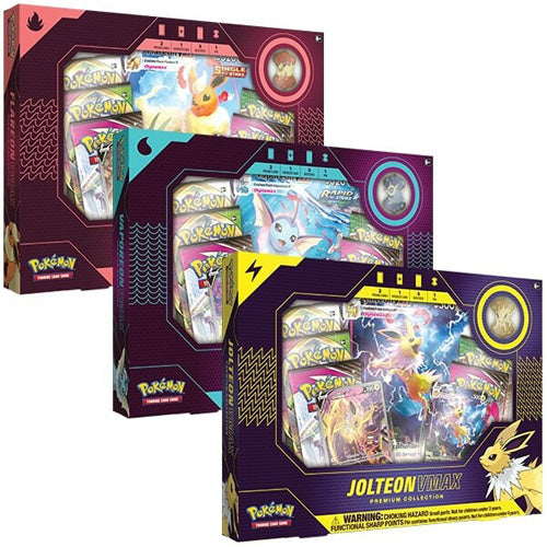Pokemon TCG: Sword & Shield - VMAX Premium Collection - Vaporeon/Jolte | Zatu Games Pokemon TCG: Sword & Shield - VMAX Premium Collection - Vaporeon/Jolte | Zatu Games