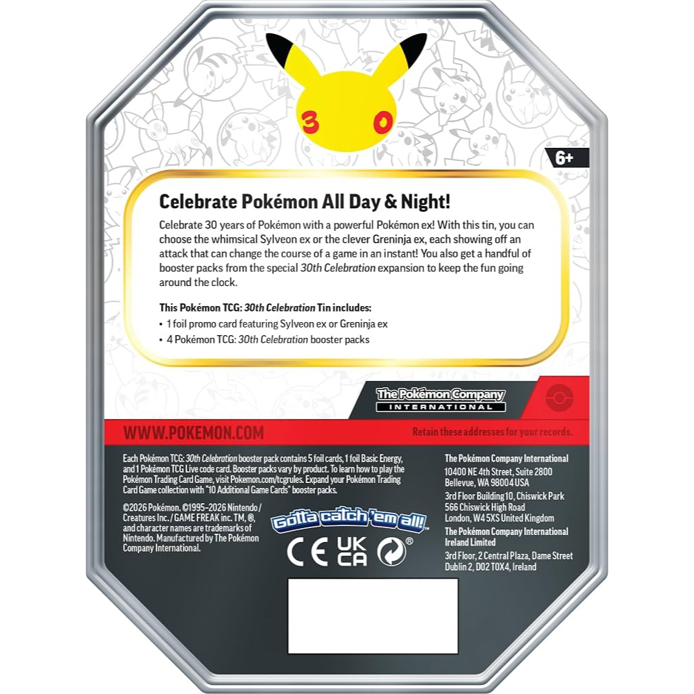 Pokemon TCG: 30th Celebration - Greninja ex Tin