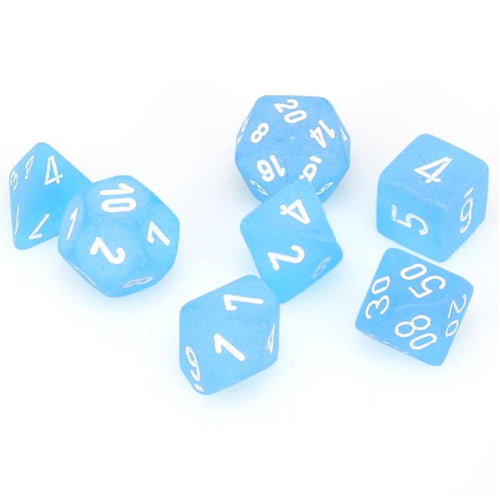 Poly 7 Set: Frosted Caribbean Blue/wh
