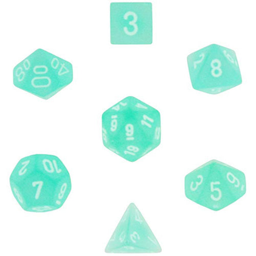 Poly 7 Set: Frosted Teal/white