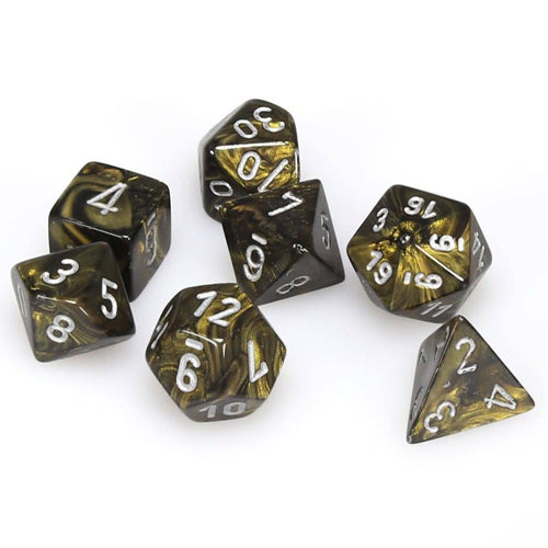 Poly 7 Set: Leaf Black Gold/silver