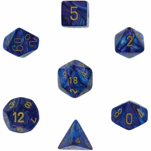 Poly 7 Set: Lustrous Purple/gold