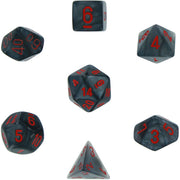 Poly 7 Set: Velvet Black/red