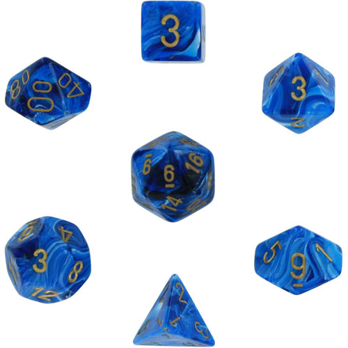 Poly 7 Set: Vortex Blue/gold
