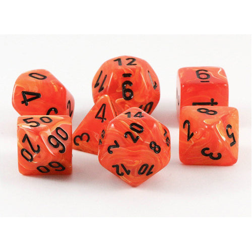 Poly 7 Set: Vortex Orange/black
