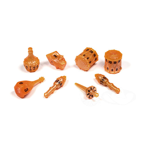 PolyHero Bard 8 Dice Set Amber Ale