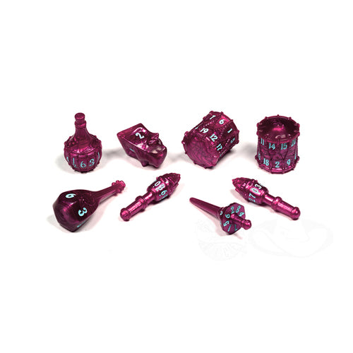 PolyHero Bard 8 Dice Set Raspberry Rhapsody