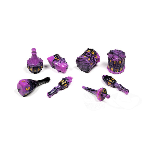 PolyHero Bard 8 Dice Set Violet Lullaby