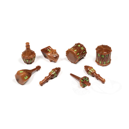 PolyHero Bard 8 Dice Set Woodland Verse