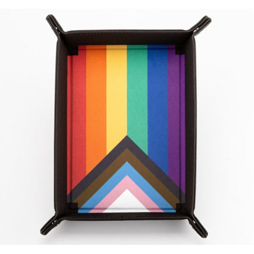 Pride Fold Up Velvet Dice Tray - Rainbow Flag: Gaymers Pride: FanRoll