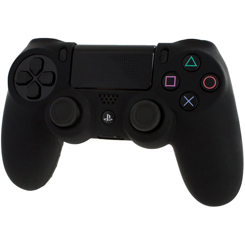 Pro Soft Silicone Protective Cover with Ribbed Handle Grip [Black] - PS4
