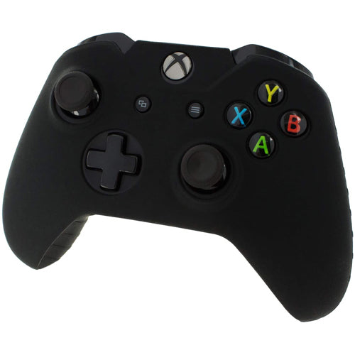 Pro Soft Silicone Protective Cover with Ribbed Handle Grip [Black] - Xbox One