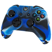 Pro Soft Silicone Protective Cover with Ribbed Handle Grip [Camo Blue] - Xbox One