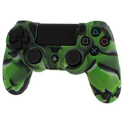 Pro Soft Silicone Protective Cover with Ribbed Handle Grip [Camo Green] - PS4