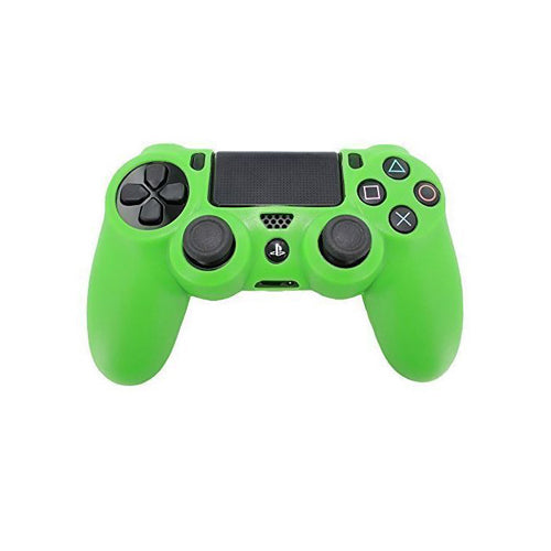 Pro Soft Silicone Protective Cover with Ribbed Handle Grip [Green] - PS4