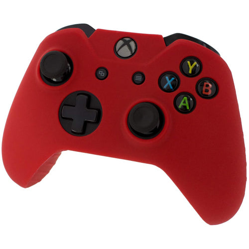 Pro Soft Silicone Protective Cover with Ribbed Handle Grip [Red] - Xbox One