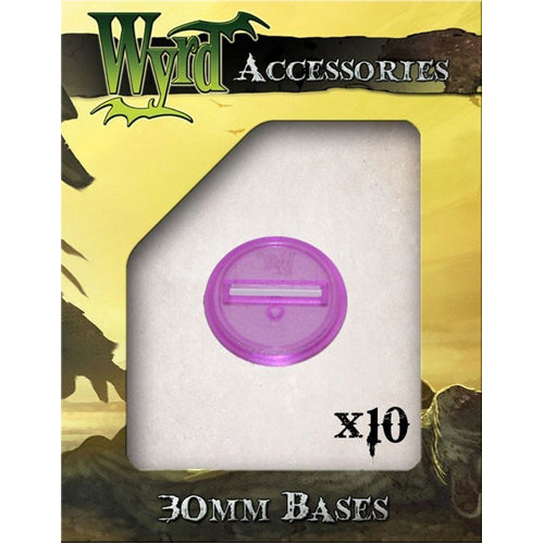 Purple 30mm Translucent Bases - 10 Pack