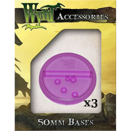Purple 50mm Translucent Bases - 3 Pack