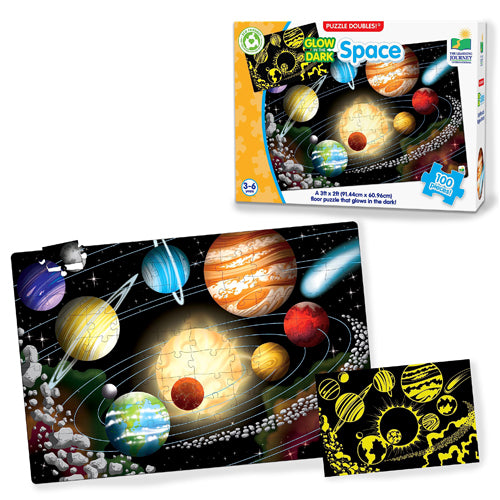 Puzzle Doubles - Glow In The Dark - Space 100 Pcs