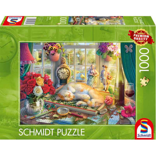 Puzzle Time with Cat Puzzle - 1000 Pieces