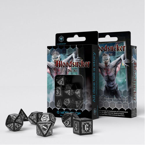Q-Workshop Bloodsucker Black & silver Dice Set