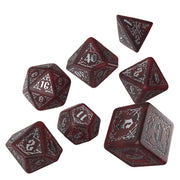Q-Workshop Bloodsucker Shimmering Red & Silver Dice Set