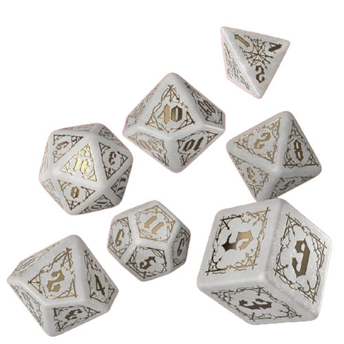 Q-Workshop Bloodsucker Shimmering White & Gold Dice Set