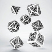 Q-Workshop Celtic 3D Revised Black & white Dice Set