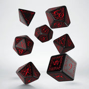 Q-Workshop Elvish Black & Red Dice Set
