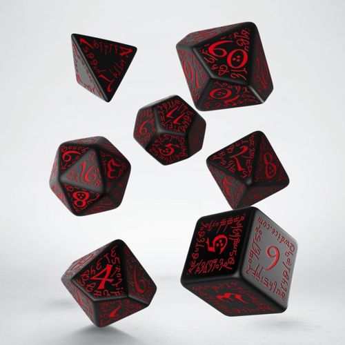 Q-Workshop Elvish Black & Red Dice Set