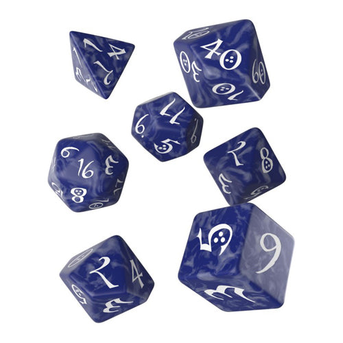 Q-Workshop Elvish Cobalt & Silver Dice Set