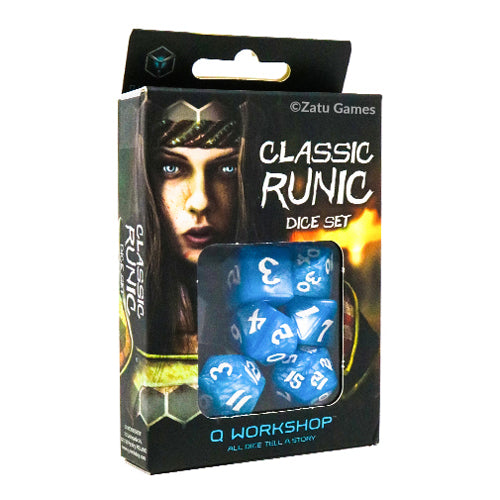 Q-Workshop Runic Glacier & White Dice Set (7)