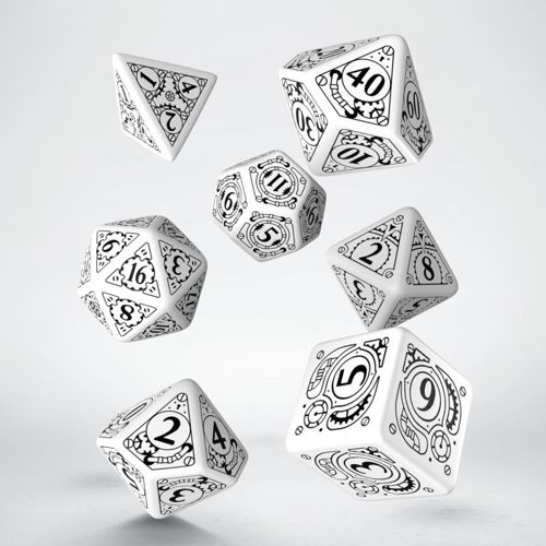 Q-Workshop Steampunk White & Black Dice Set