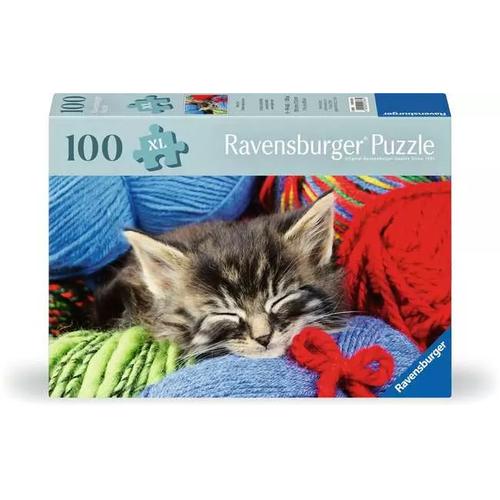 Ravensburger Feel Well & Puzzle - Wool Cat, 100 Piece