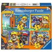 Ravensburger Rubble & Crew 4 in a Box (12, 16, 20, 24 Piece) Jigsaw Puzzles - Hard at work
