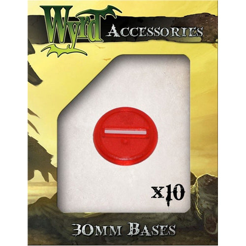 Red 30mm Translucent Bases - 10 Pack