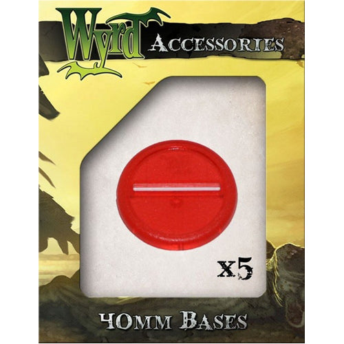 Red 40mm Translucent Bases - 5 Pack