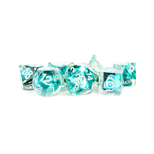 Resin Poly Dice Set: Mermaid Scales