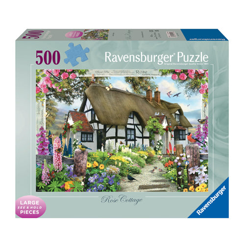 Rose Cottage Puzzle - 500 Pieces Large Format