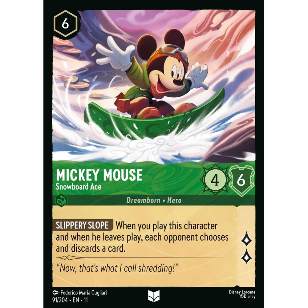 Mickey Mouse - As du Snowboard WSP 091/204 - Foil