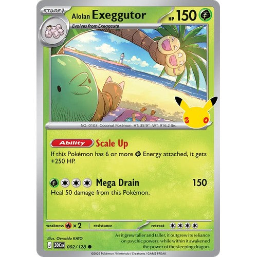 Alolan Exeggutor 30C 002/128 - Holo