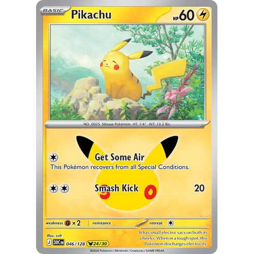 Pikachu 30C 046/128 - Holo
