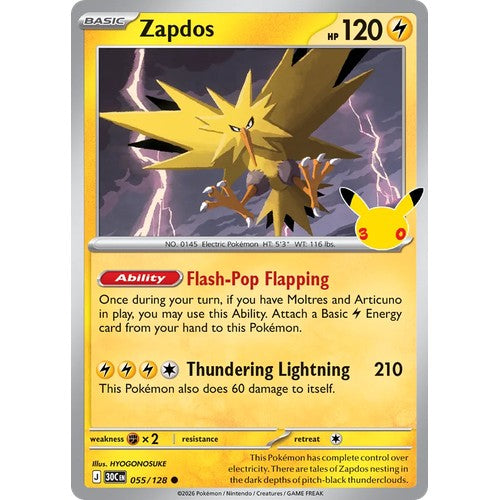 Zapdos 30C 055/128 - Holo