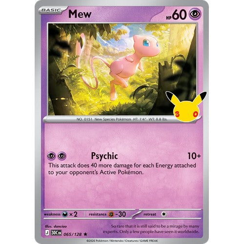 Mew 30C 065/128 - Holo