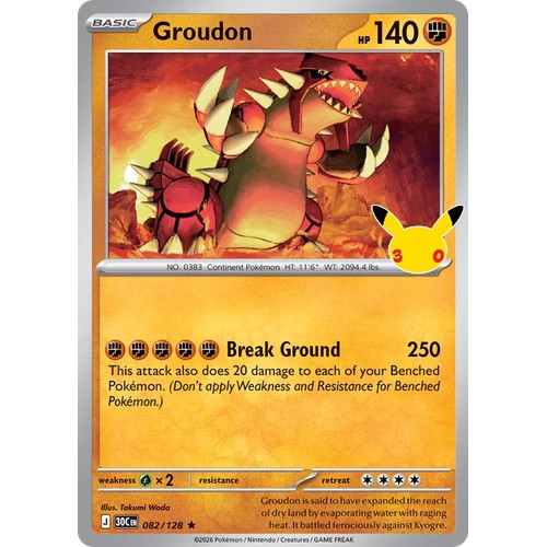 Groudon 30C 082/128 - Holo