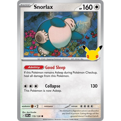 Snorlax 30C 119/128 - Holo