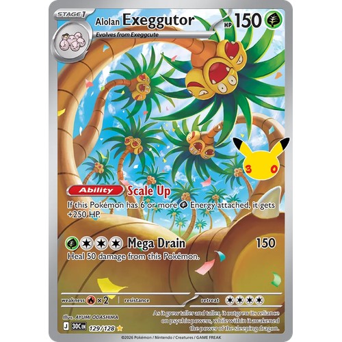 Alolan Exeggutor 30C 129/128 - Holo